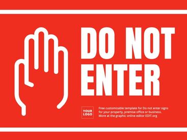 Printable Do Not Enter Sign Templates