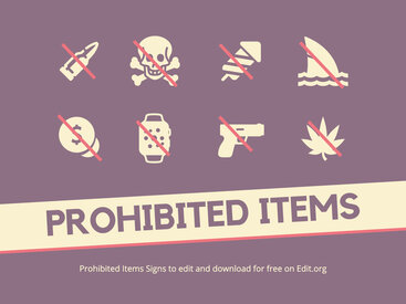 Free Printable Prohibited Items Signs