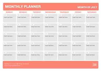 Monthly Planners